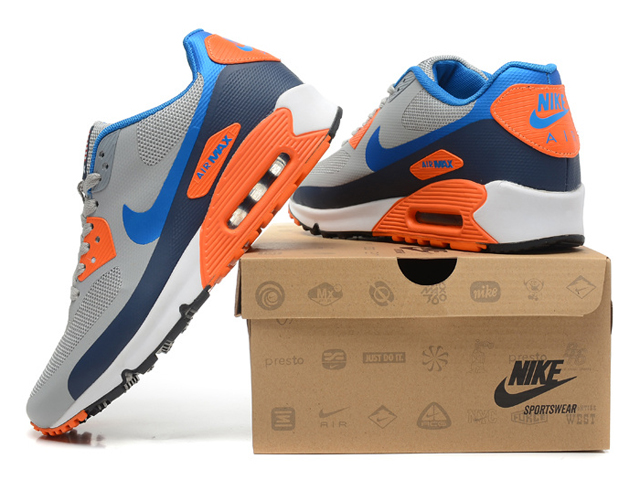 New Men'S Nike Air Max Gary/Orangered/Dodgerblue